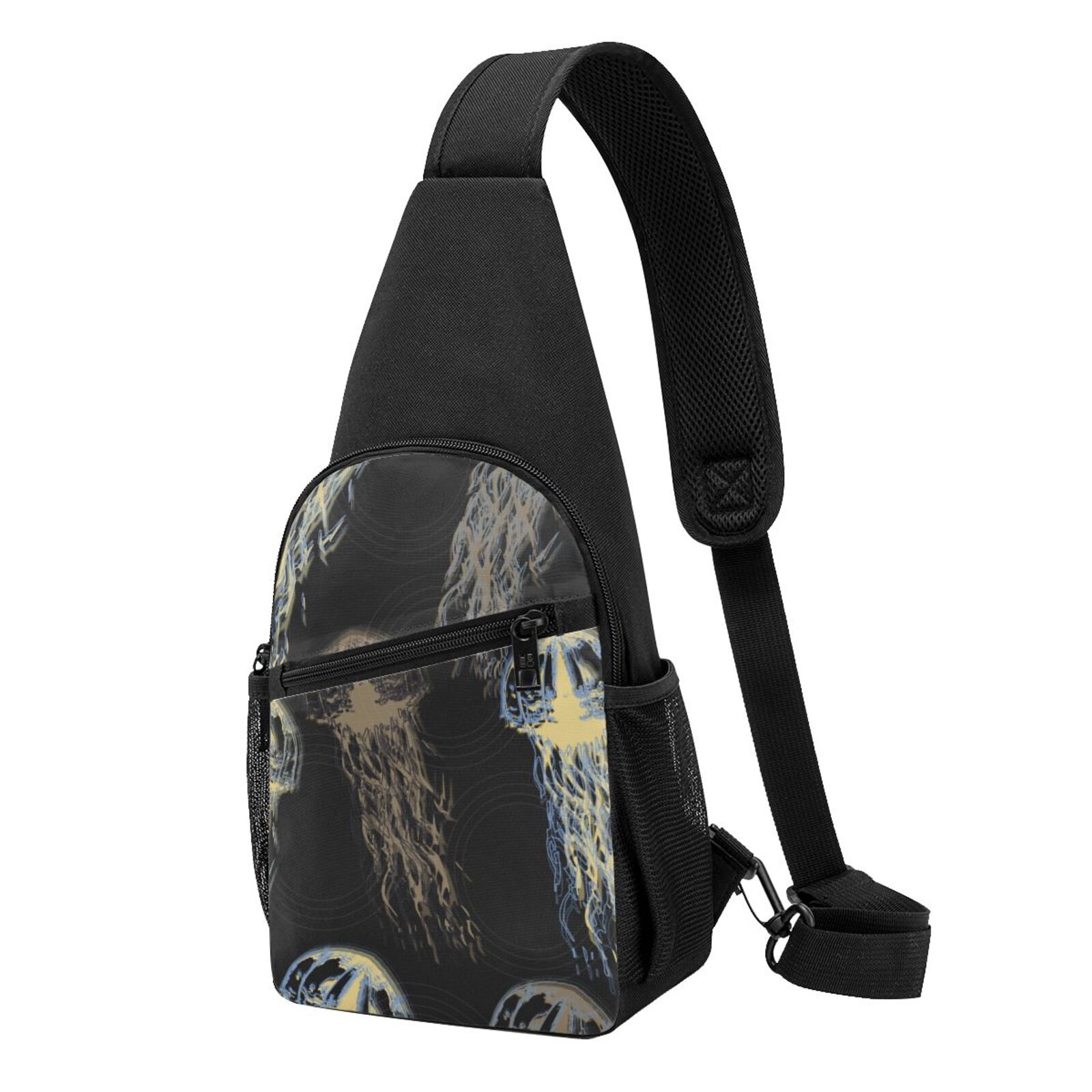 Cartoon Jellyfish Print Pattern Crossbody Bags