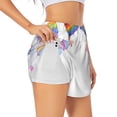 thumbnail image 1 of Xecao's LGBT Gnomes for a double-layer running short for women, perfect for gym, tennis, and more, featuring a convenient pocket., 1 of 9