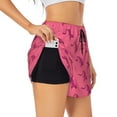 thumbnail image 1 of Xecao's Leopard Print for a double-layer running short for women, perfect for gym, tennis, and more, featuring a convenient pocket., 1 of 1