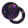 thumbnail image 1 of Xecao's Multi-colored Spiders Print Stool Covers offer stylish, washable protection for PU round bar stools, perfect for home or commercial use., 1 of 7