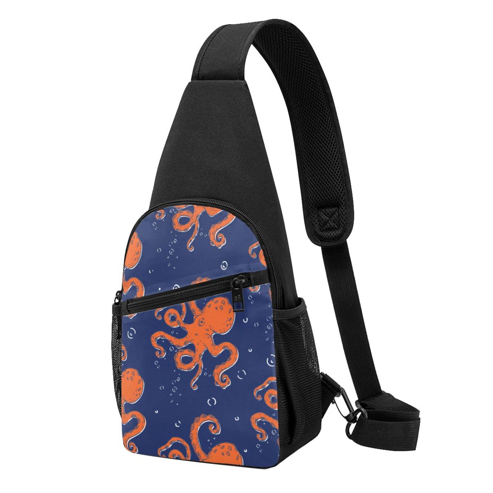 Xecao's Octopus Print Sling Bag: A Versatile Chest, Shoulder, and Crossbody Backpack for Casual Days Out, Perfect for Both Men and Women
