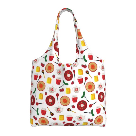 Xecao's Oriental Cuisine Canvas Tote Bag is a versatile choice for women, serving as a stylish beach bag, shopping bag,and reusable grocery bag.