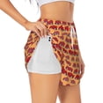 thumbnail image 1 of Xecao's Red Cars for a double-layer running short for women, perfect for gym, tennis, and more, featuring a convenient pocket., 1 of 9
