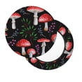 thumbnail image 1 of Xecao's Red Mushrooms Print Stool Covers offer stylish, washable protection for PU round bar stools, perfect for home or commercial use., 1 of 7