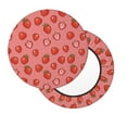 thumbnail image 1 of Xecao's Red Strawberry Print Stool Covers offer stylish, washable protection for PU round bar stools, perfect for home or commercial use., 1 of 7
