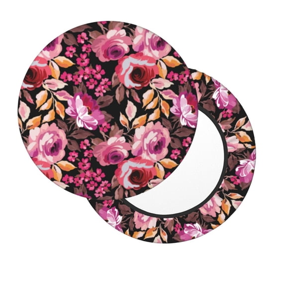 Xecao's Rose Flowers Print Stool Covers offer stylish, washable protection for PU round bar stools, perfect for home or commercial use.