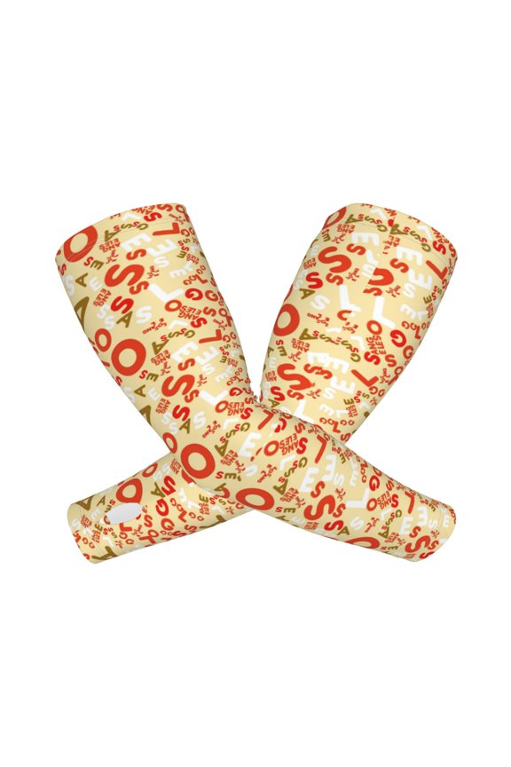 's Scandinavian Alphabet2 print Arm Sleeves offer cooling UV protection and sports compression for both men and women.