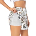 thumbnail image 1 of Xecao's Snake for a double-layer running short for women, perfect for gym, tennis, and more, featuring a convenient pocket., 1 of 9