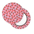thumbnail image 1 of Xecao's Strawberry Print Stool Covers offer stylish, washable protection for PU round bar stools, perfect for home or commercial use., 1 of 7