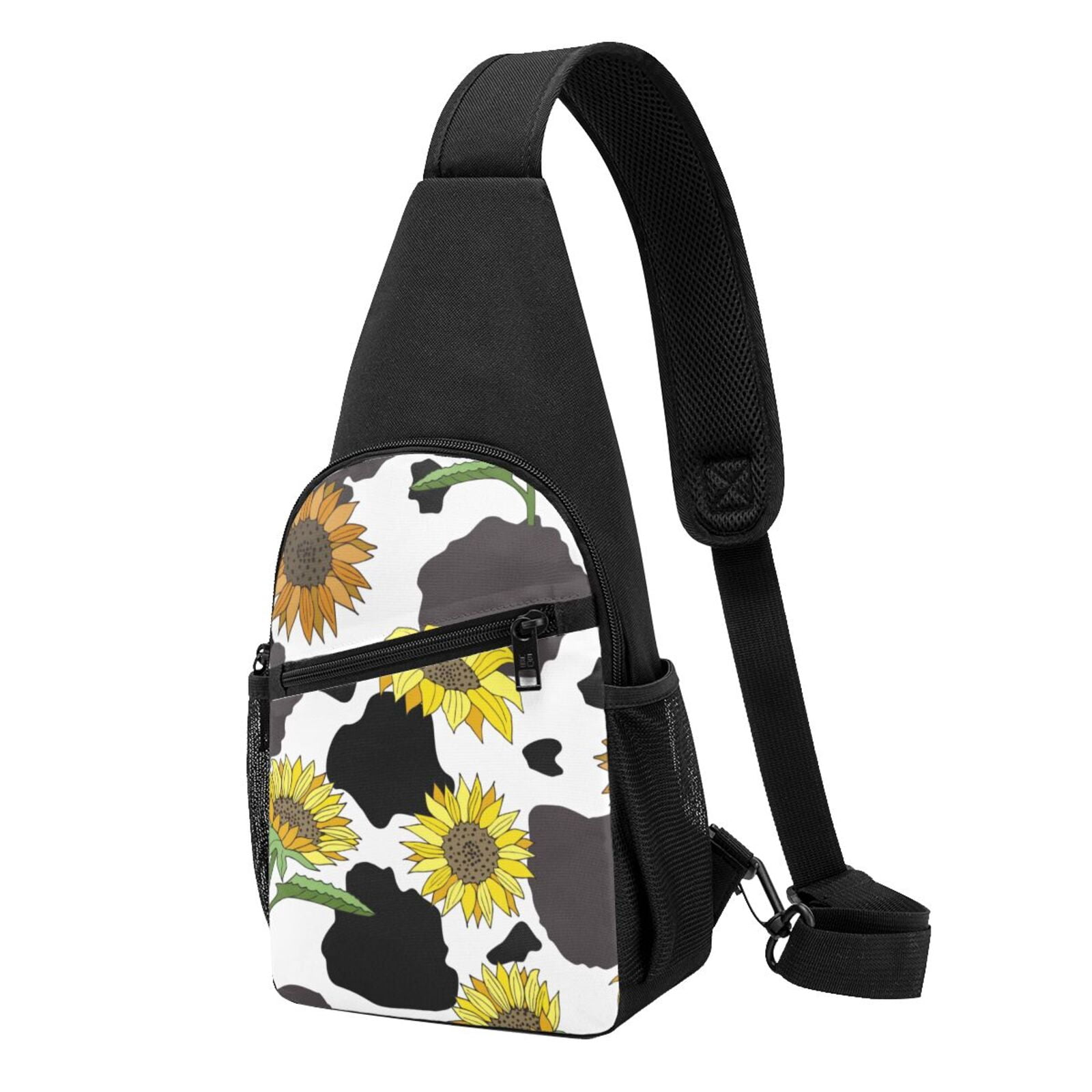 Xecao's Sunflowers Country Print Sling Bag: A Versatile Chest, Shoulder, and Crossbody Backpack for Casual Days Out, Perfect for Both Men and Women