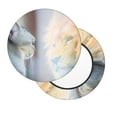thumbnail image 1 of Xecao's The Cat Looks in the Mirror Print Stool Covers offer stylish, washable protection for PU round bar stools, perfect for home or commercial use., 1 of 7