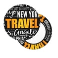 thumbnail image 1 of Xecao's Travel Print Stool Covers offer stylish, washable protection for PU round bar stools, perfect for home or commercial use., 1 of 7