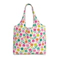 thumbnail image 1 of Xecao's Tulips Flowers Canvas Tote Bag is a versatile choice for women, serving as a stylish beach bag, shopping bag,and reusable grocery bag., 1 of 5