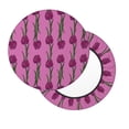 thumbnail image 1 of Xecao's Tulips Flowers Print Stool Covers offer stylish, washable protection for PU round bar stools, perfect for home or commercial use., 1 of 7