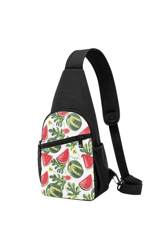 's Watermelons Print Sling Bag: A Versatile Chest, Shoulder, and Crossbody Backpack for Casual Days Out, Perfect for Both Men and Women
