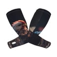 thumbnail image 1 of Xecao's White Purple Flower Chicken print Arm Sleeves offer cooling UV protection and sports compression for both men and women., 1 of 1