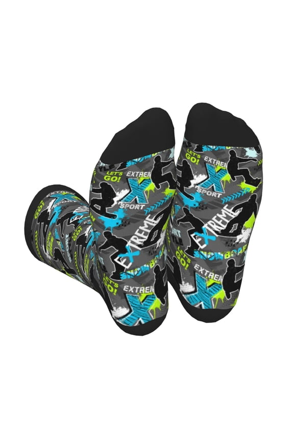 sport sonw board Print Crew Socks for Men and Women, Men's Soft Moisture-wicking Sock