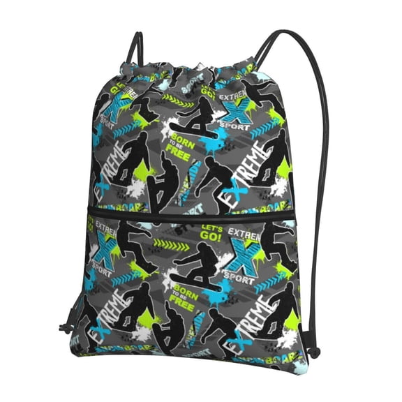 Xecao sport sonw board for Drawstring Bags,Pull String Backpack Bags,String Bag Sackpack