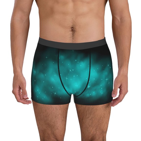 Xecao stars and sparkles Men's Underwear Boxer Briefs Pack - Your ComfortSoft, Moisture-Wicking, and Breathable Choice for Men's Underwear-Medium