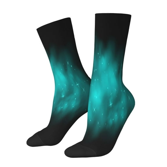 Xecao stars and sparkles Pattern Sport Socks for Women and Men Crew Socks Sporty Calf Socks Casual Socks