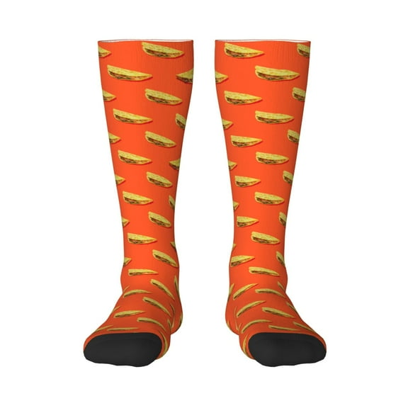 Xecao tortilla tacos Print Compression Socks for Both Men And Women for Running, Travel, Flight, Nurse