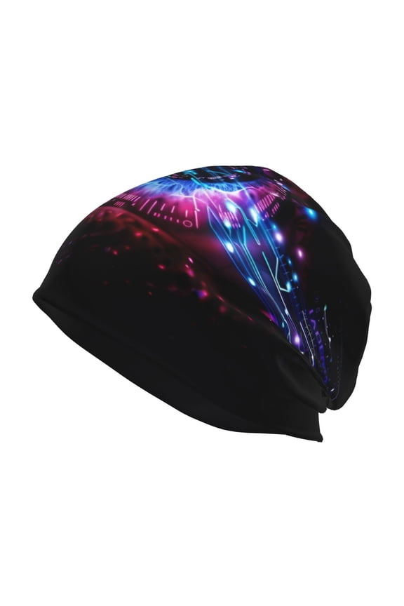 v Print Knit Hat,Winter Beanie for Men Women, Beanie Soft Warm Ski Stocking Cuffed Cap