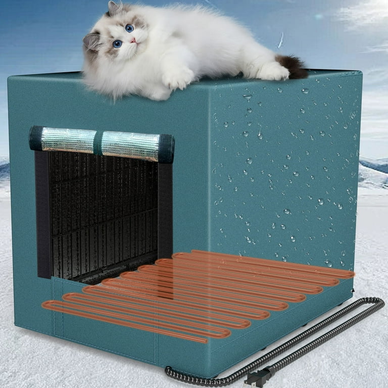 Xecessory Large Heated Cat House for Outdoor Cats in Winter