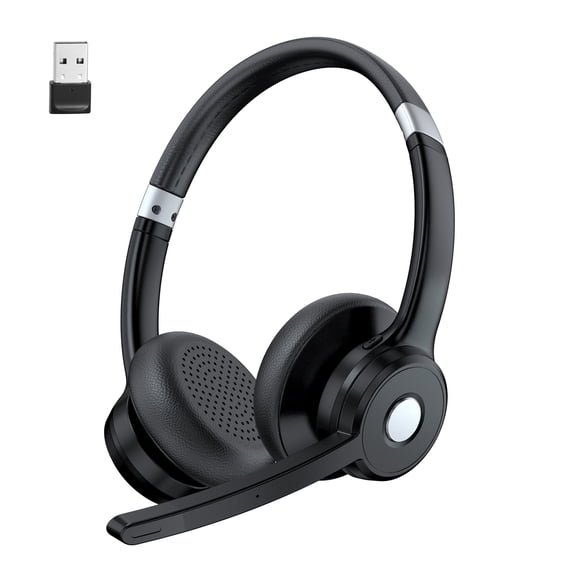 Xecessory Trucker Bluetooth Headset with Noise Canceling Microphone & Mute Button, 40Hrs Wireless Headphones for Truck Driver,Work,Computer,Home Offcie