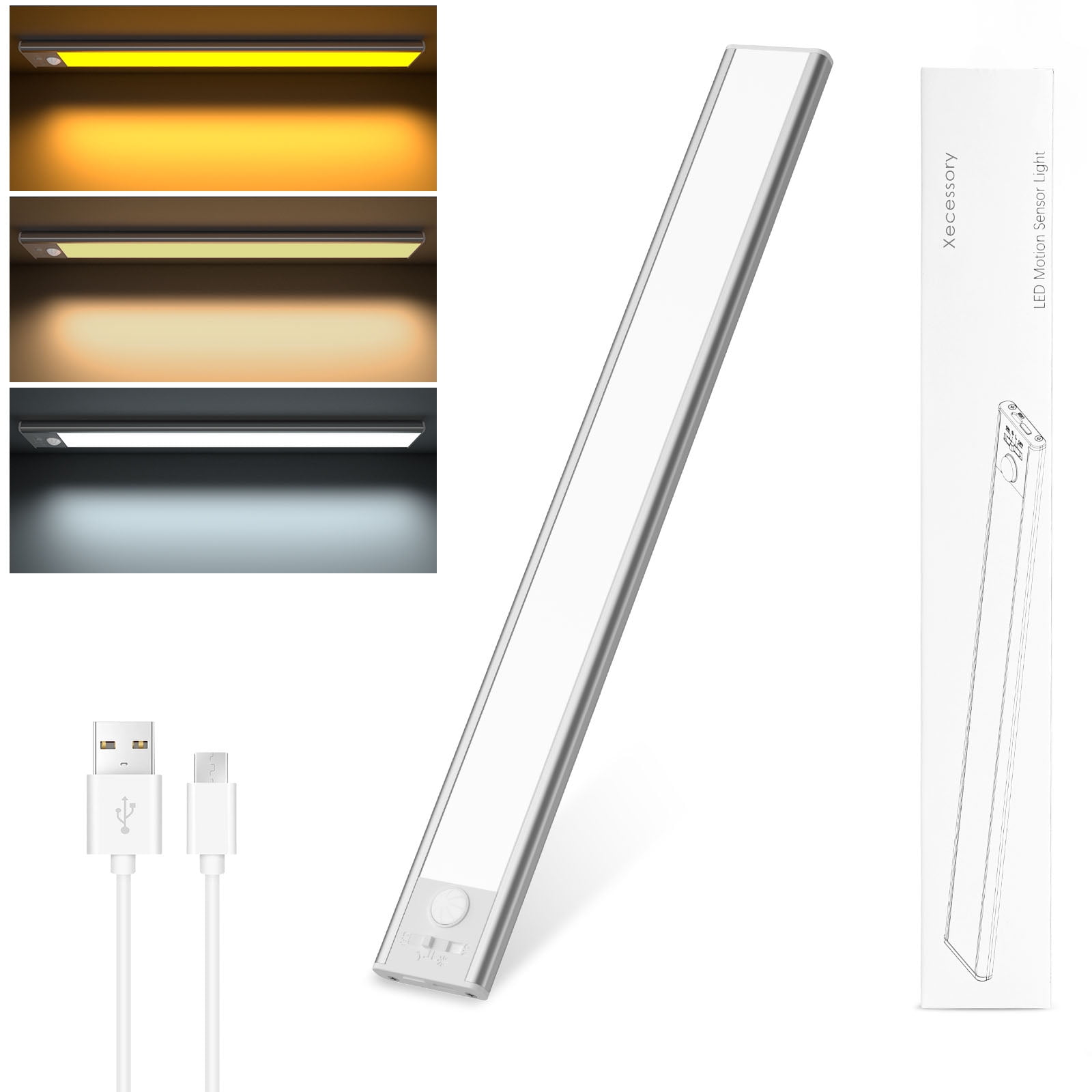 Xecessory Under Lights, USB Rechargeable Closet Lights with