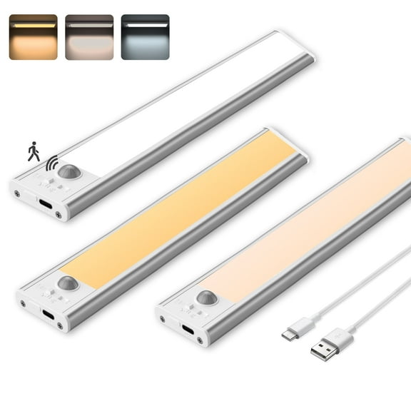 Xecessory 15.7” 146 Lumens Motion Sensor LED Under-Cabinet Light, 6000K (2 Count)