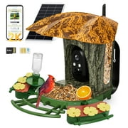 Xecessory Upgraded Smart Bird Feeder with Camera, [4G LTE&2K HD] Bird Camera with Solar Panel, Night Vision AI Bird Identify, DIY Add-Ons & Hummingbird Feeder