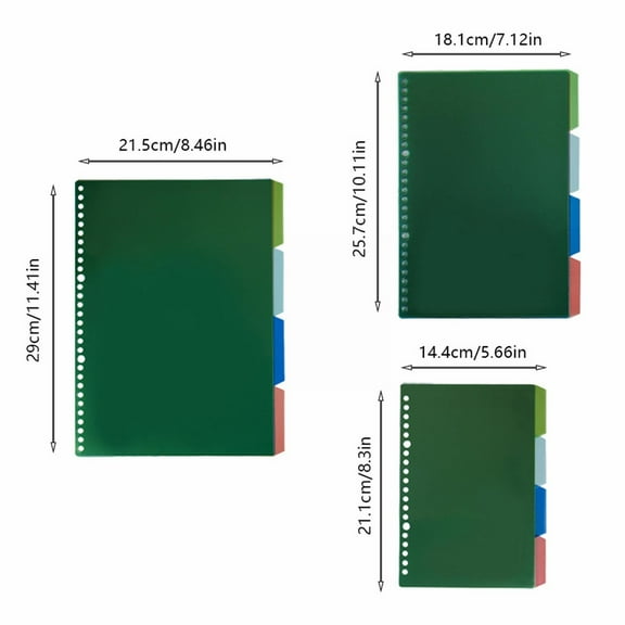Xechzx Binder Tabs, Binder Dividers with Tabs, Binder Dividers, Dividers for 3 Ring Binder, 1 Set 4Pcs B5 Dividers with Write On Tabs for Work Home Office, 4 Color Tab Dividers, Binder Dividers