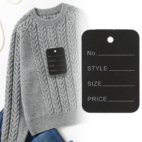 Xechzx Blank Price Tags Hang Tags Writable Hard Paper Labels for Clothing Jewelry and Gifts Ideal for Retail Stores Small Businesses and Craft Projects (100Pcs 1"x2")