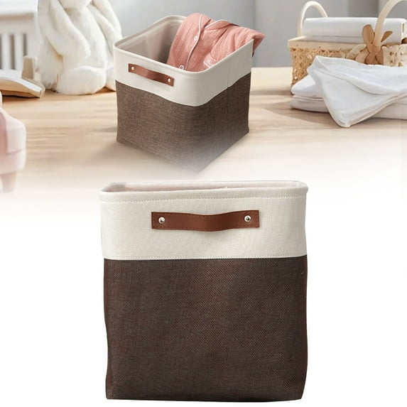 Xechzx Cube Storage Bin Totes for Storage Fabric Storage Baskets Large Storage Baskets with Handles Foldable Storage Basket Decorative Linen Closet Basket (1Pc 11"x11"x11")