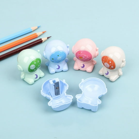 Xechzx Pencil Sharpener, 5Pcs Pencil Sharpener Manual, Handheld Pencil Sharpener, Pencil Sharpener Manual, Cute Colored Hand Held Pencil Sharpeners with Lid, Double Holes