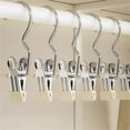 thumbnail image 1 of Xechzx Towel Clips, Boot Hangers for Closet, Hanging Clips, Laundry Hanging Hooks Clips, Hanger Clips for Pants, 1Pc Heavy Duty Stainless Steel 360° Rotatable Clips, 1 of 7