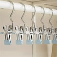 thumbnail image 1 of Xechzx Towel Clips, Boot Hangers for Closet, Hanging Clips, Laundry Hanging Hooks Clips, Hanger Clips for Pants, 1Pc Heavy Duty Stainless Steel 360° Rotatable Clips, 1 of 6