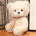 thumbnail image 1 of Xecvkr 10 Inch Scarf Teddy Bear Plush Toy Small White Bear Doll with Fashion Scarf Soft Stuffed Animal for Kids Boys Girls Gift, 1 of 6