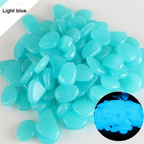 Xecvkr 20-Pack Glow in the Dark Rocks Luminous Pebbles for Garden Walkways Potted Plants Outdoor Indoor Decorative Stones Solar Powered