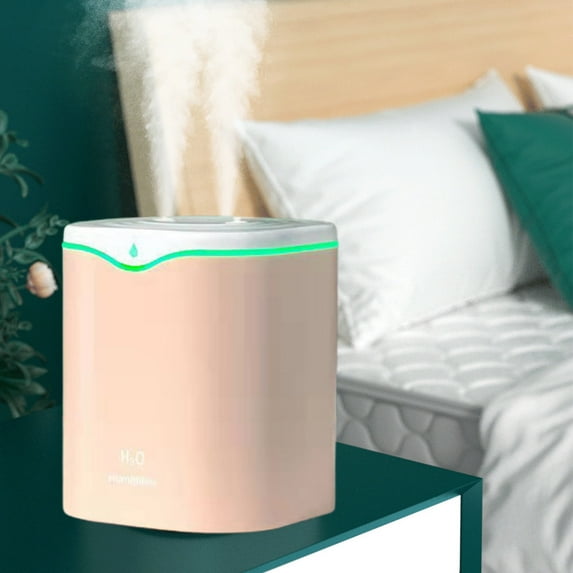 Xecvkr 2L Cool and Warm Mist Humidifier for Bedroom Large Room with Adjustable Mist Output Quiet Operation for Plants Aromatherapy Diffuser with Night Light