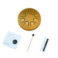 thumbnail image 1 of Xecvkr 4.5 Inch Steel Tongue Drum, Mini Handpan Percussion Instrument, Soothing Music Therapy Tool, Portable with Drumsticks, Key of C, 8 Notes, 1 of 4