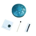 thumbnail image 1 of Xecvkr 4.5 Inch Steel Tongue Drum, Mini Handpan Percussion Instrument, Soothing Music Therapy Tool, Portable with Drumsticks, Key of C, 8 Notes, 1 of 5