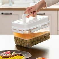 Xecvkr 5L Pickle Fermentation Jar with Press Lid Food Grade Plastic Kimchi Sauerkraut Maker Transparent Container for Homemade Pickled Vegetables