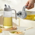 thumbnail image 1 of Xecvkr 630ml Automatic Flip Glass Oil Dispenser Bottle, Leakproof Kitchen Olive Oil Container with Non-Slip Handle, 1 of 6
