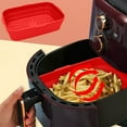 thumbnail image 1 of Xecvkr 7.7 Inch Foldable Silicone Air Fryer Liner Mat Non Stick Reusable Basket Pad for Easy Cleaning Dishwasher Safe Fits 7.7in Fryers 19.5x13.5cm, 1 of 8