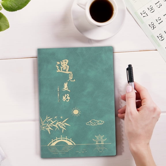 Xecvkr A5 Soft Leather Notebook with 192 Pages of High-Quality Lined Paper - An Elegant and Practical Gift for Business Executives, Students, and Writers - Featuring a Fashionable