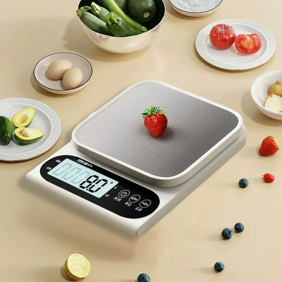 Xecvkr Accurate Kitchen Electronic Gram Scale Baking Food High Precision Weighing 0.1g LCD Display Waterproof Rechargeable Portable Home Appliance 17.5x13.5cm 1 Pc