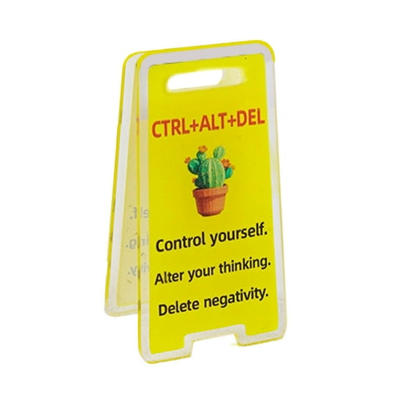 Xecvkr Acrylic Funny Office Desk Sign Motivational Mini Desktop Name Plate Gift for Employees Coworkers Home Classroom Organizer Decoration 1 Pack