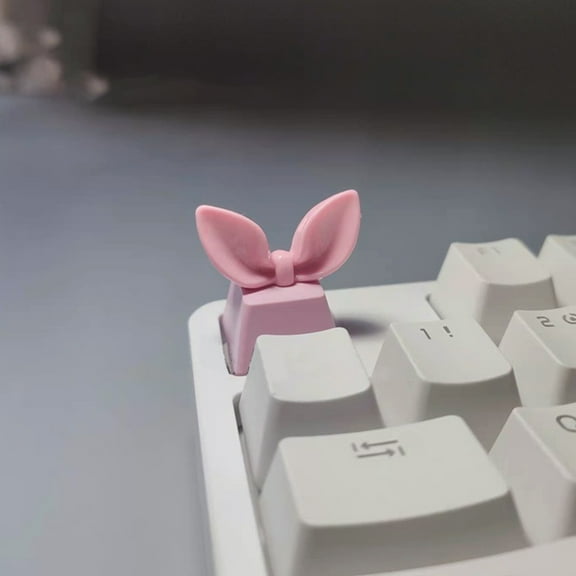 Xecvkr Adorable Cats Paw and Bunny Design Circular Low Shaft Keycap Set for Mechanical Keyboards, High-Quality Abs Material, Universal Compatibility, Vibrant Colors, And Personali