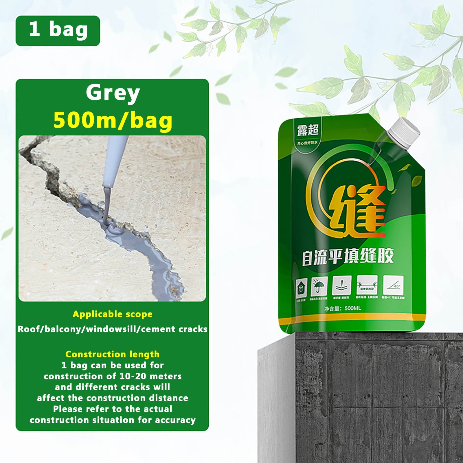 Xecvkr Advanced Concrete Crack Repair and Waterproof Sealant 500ml